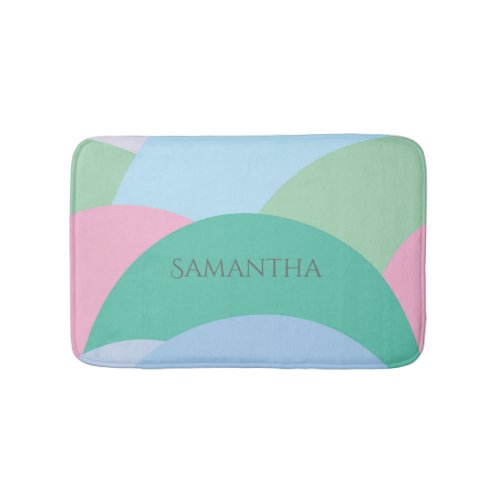 Modern Colorful Geometric Pattern Design Bath Mat