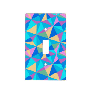 Modern Colorful Geometric Pattern Light Switch Cover