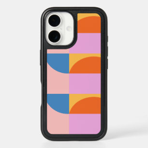 Modern Colorful Geometric Shapes Pattern iPhone 16 Case