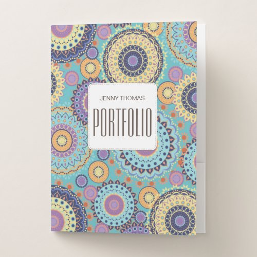 Modern Colorful Geometrical Portfolio Template Pocket Folder