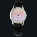 Modern Colorful Glitter Sparkles Personalized Name Watch<br><div class="desc">Modern Colorful Glitter Sparkles Personalized Name</div>