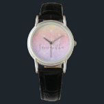 Modern Colorful Glitter Sparkles Personalized Name Watch<br><div class="desc">Modern Colorful Glitter Sparkles Personalized Name</div>