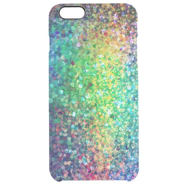 Modern Colorful Glitter Texture Print Uncommon iPhone Case (Back)