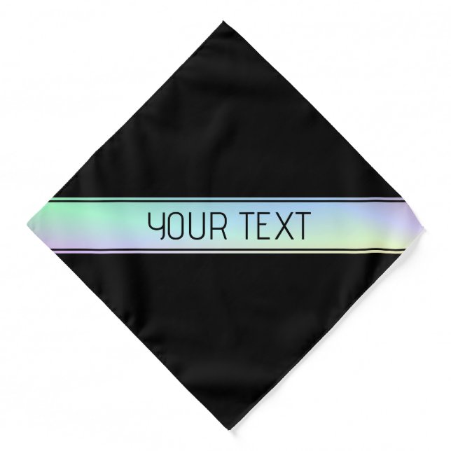 Modern Colorful Gradient & Editable Text Bandana (Front)