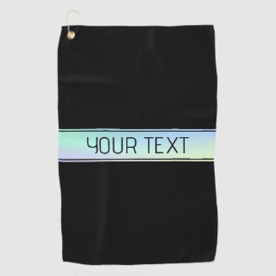 Modern Colorful Gradient & Editable Text Golf Towel