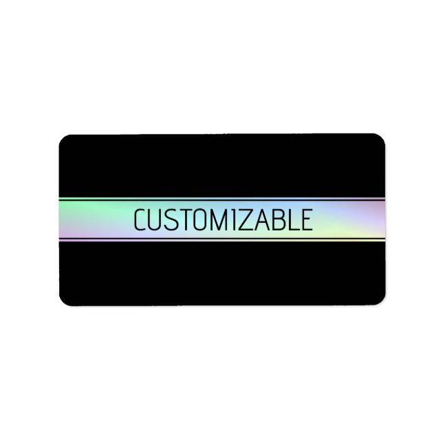 Modern Colorful Gradient & Editable Text Label (Front)