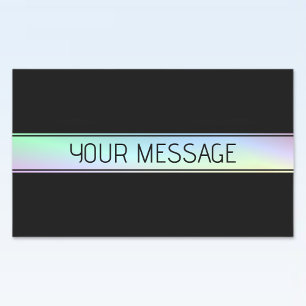 Modern Colorful Gradient & Editable Text Rectangular Sticker