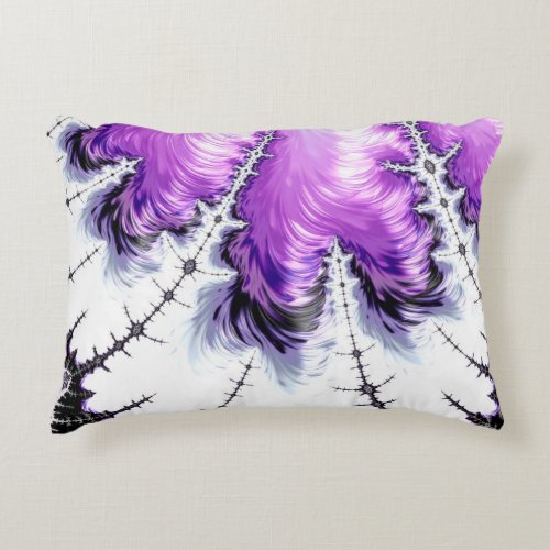 Modern Colorful Gradient Fractal Art Accent Pillow