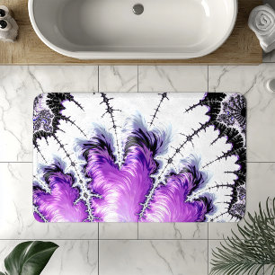 Modern Colorful Gradient Fractal Art Bath Mat