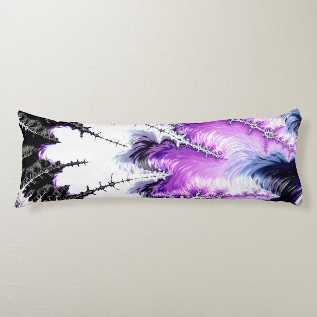 Modern Colorful Gradient Fractal Art Body Pillow (Front)