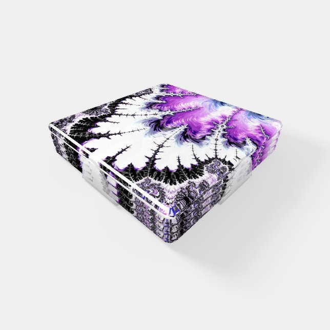 Modern Colorful Gradient Fractal Art Coaster Set (Set)