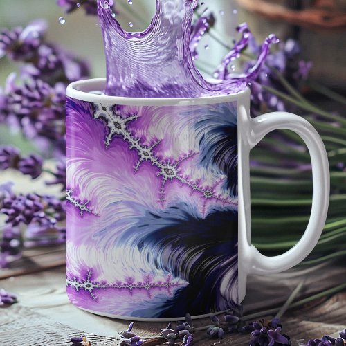 Modern Colorful Gradient Fractal Art Coffee Mug