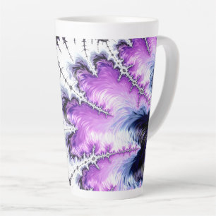 Modern Colorful Gradient Fractal Art Latte Mug