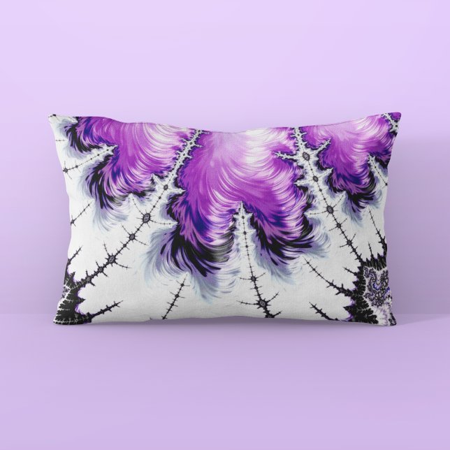 Modern Colorful Gradient Fractal Art Lumbar Pillow (Creator Uploaded)