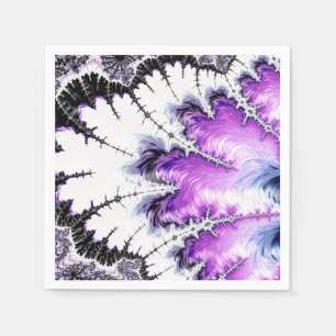 Modern Colorful Gradient Fractal Art Napkins