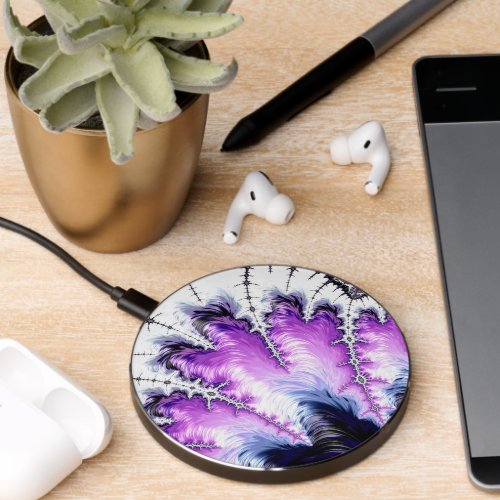 Modern Colorful Gradient Fractal Wireless Charger