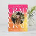 Modern Colorful Gradient Photo Graduation Announcement | Zazzle