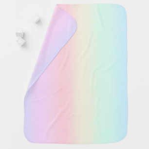 Modern colorful gradient Watercolor Rainbow Baby Blanket