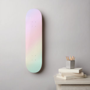 Modern colorful gradient Watercolor Rainbow Skateboard