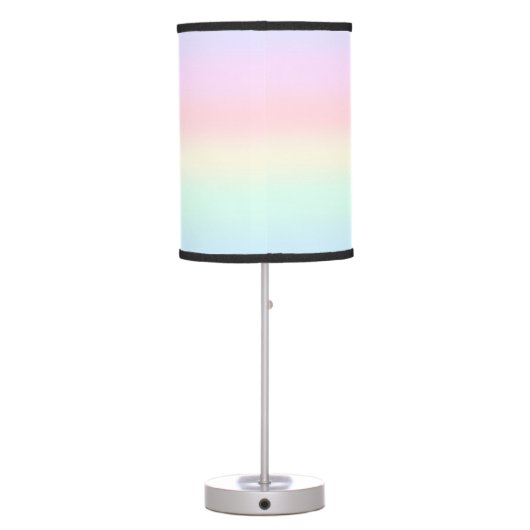 Modern colorful gradient Watercolor Rainbow Table Lamp (Back)