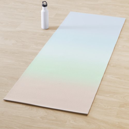 Modern colorful gradient watercolor rainbow yoga mat