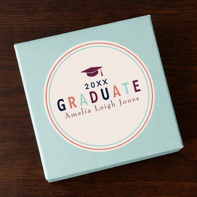 Modern Colorful Graduation Envelope Sticker (Creator Uploaded)