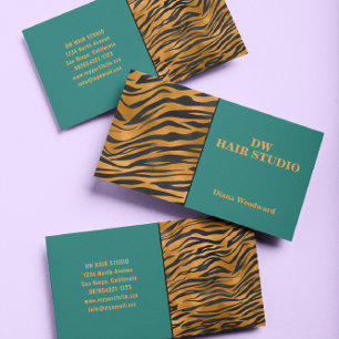 Modern Colorful Green Girly Business Card