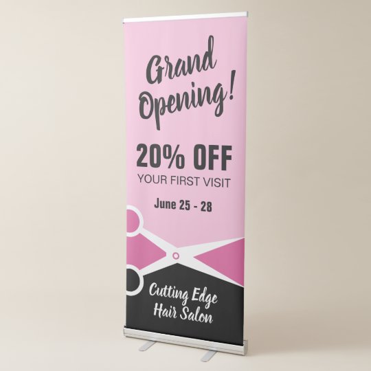 Modern Colorful Hair Salon Promotional Retractable Banner