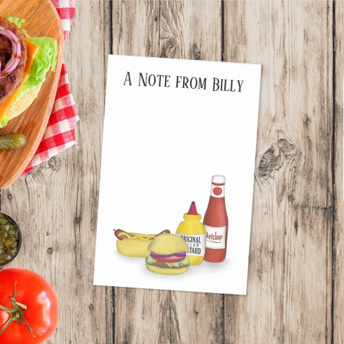 Modern Colorful Hamburger Hotdog Trendy Chic Post_it Notes