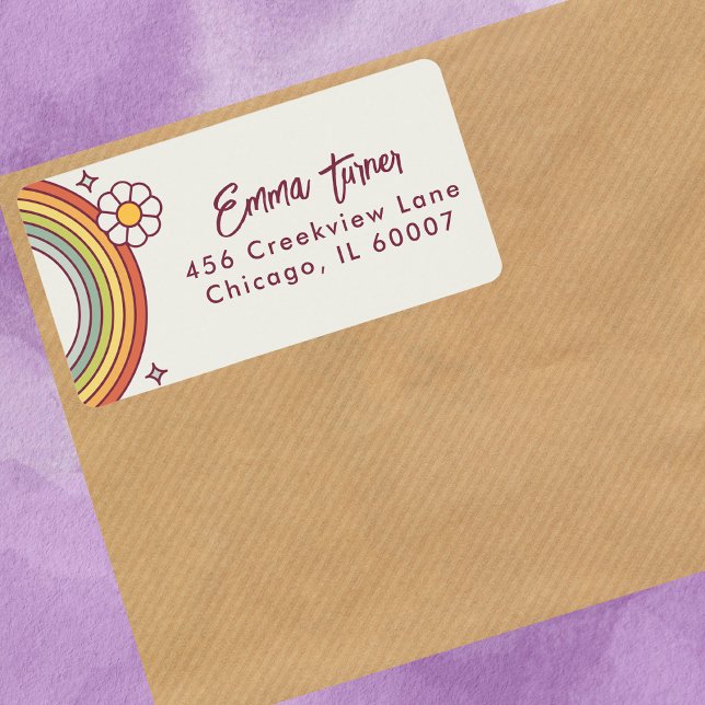Modern Colorful Hand Lettered Script Address Label (Creator Uploaded)