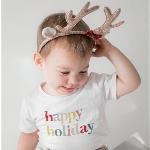 Modern Colorful Happy Holiday Baby Bodysuit