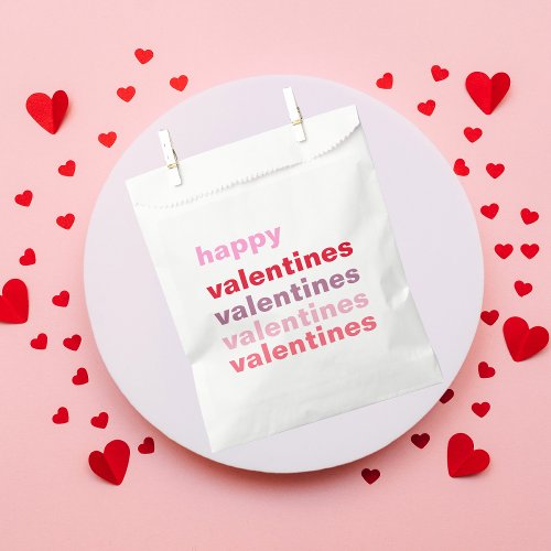 Modern Colorful Happy Valentines Gift Favor Bag