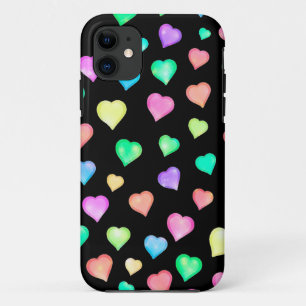 Modern Colorful Heart Pattern iPhone 11 Case