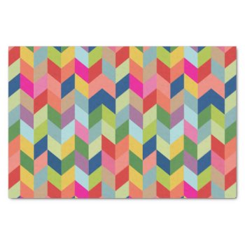 Modern Colorful Herringbone Tissue Paper by DaisyPrint at Zazzle
