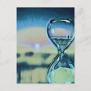 Modern Colorful Hourglass Passage Of Time Postcard