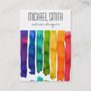 Modern Colorful Interior Designer Business Card