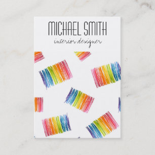 Modern Colorful Interior Designer Business Card