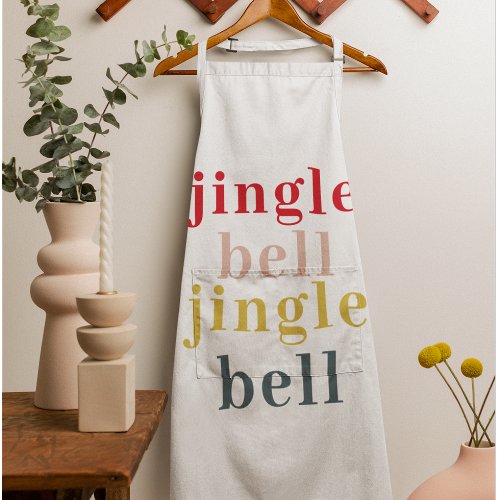 Modern Colorful Jingle Bell Jingle Bell Apron