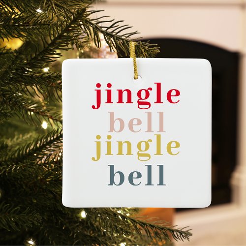 Modern Colorful Jingle Bell Jingle Bell Ceramic Ornament