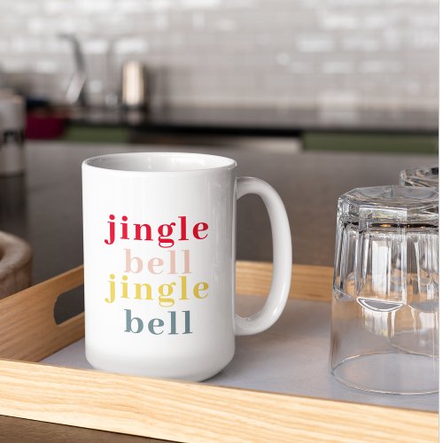 Modern Colorful Jingle Bell Jingle Bell Coffee Mug
