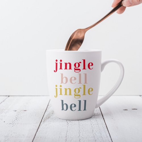 Modern Colorful Jingle Bell Jingle Bell Latte Mug