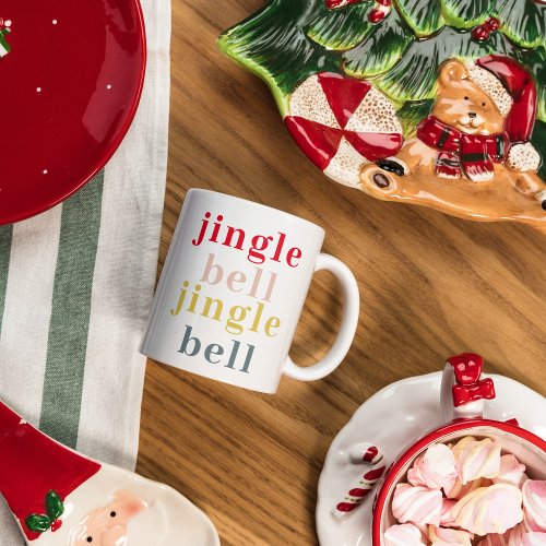 Modern Colorful Jingle Bell Jingle Bell Mug