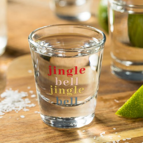 Modern Colorful Jingle Bell Jingle Bell Shot Glass