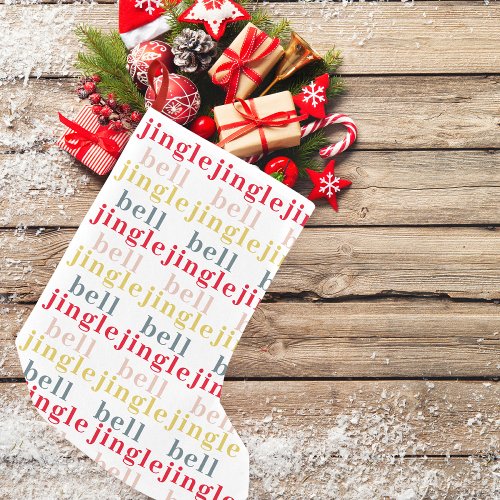 Modern Colorful Jingle Bell Jingle Bell Small Christmas Stocking