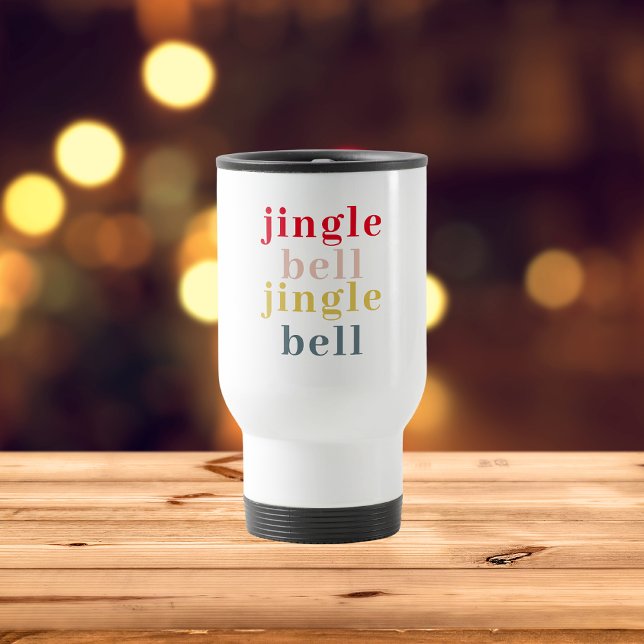 Modern Colorful Jingle Bell Jingle Bell Travel Mug (Creator Uploaded)