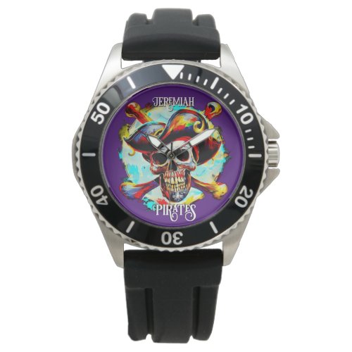 Modern  Colorful Jolly Roger Watch