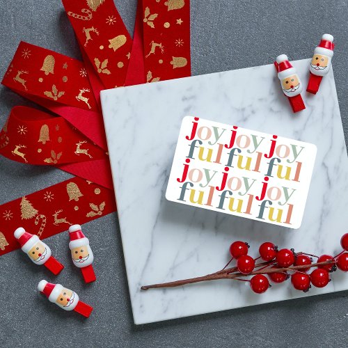 Modern Colorful Joyful Christmas Holiday Gift Business Card