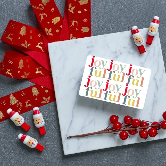 Modern Colorful Joyful Christmas Holiday Gift Business Card (Creator Uploaded)