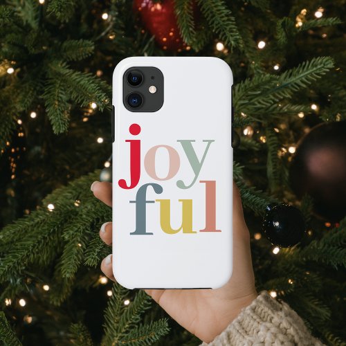 Modern Colorful Joyful Christmas Holiday Gift iPhone 11 Case