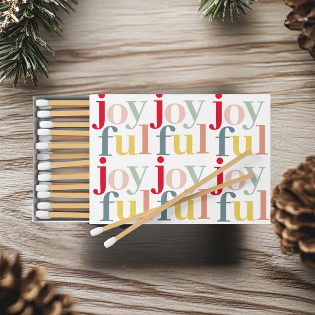 Modern Colorful Joyful Christmas Holiday Gift Matchboxes (Creator Uploaded)